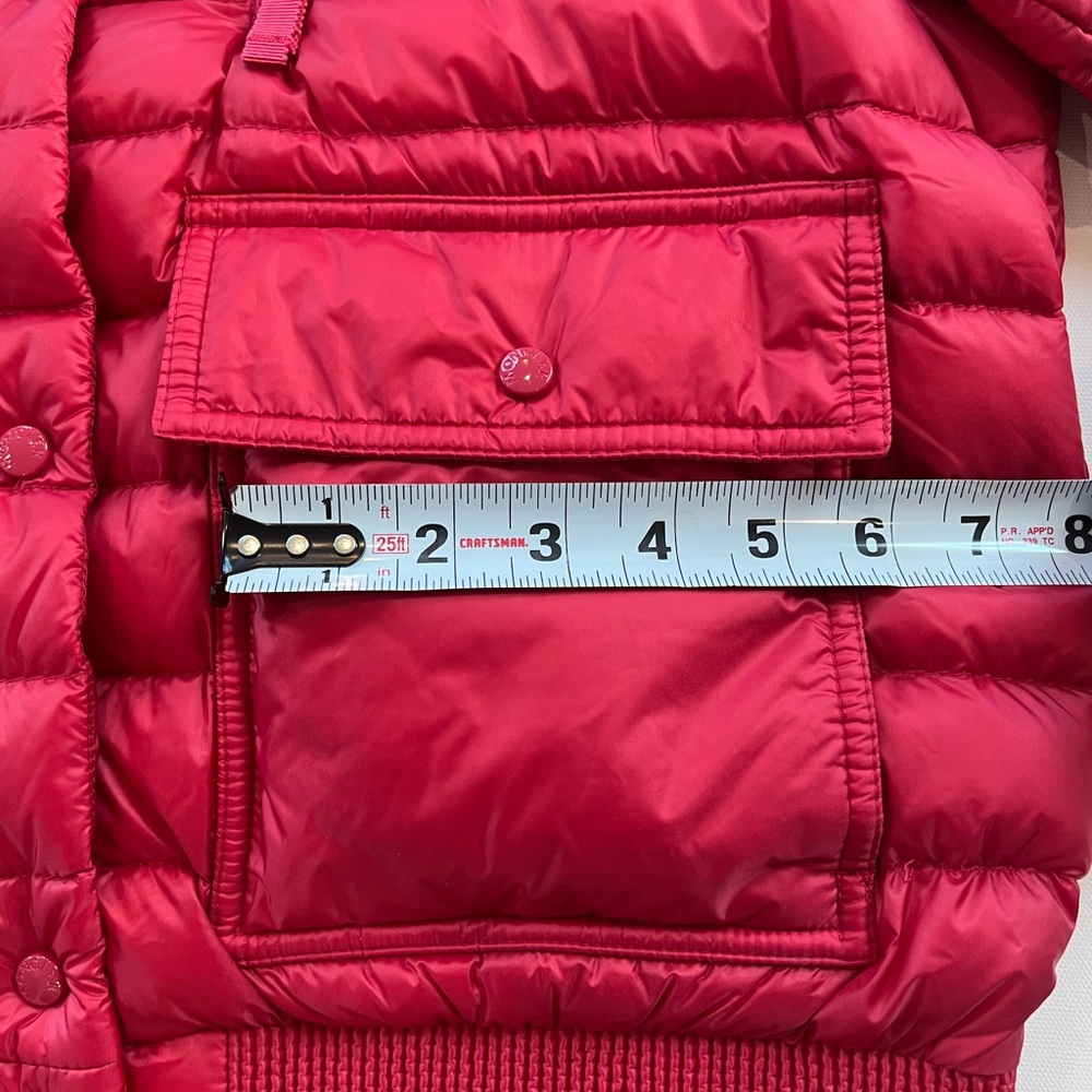 Moncler SILENE Red Bomber Style Puffer - Picture 10 of 16
